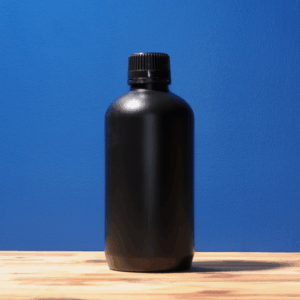 Bouteille PEHD noire 1L avec bouchon